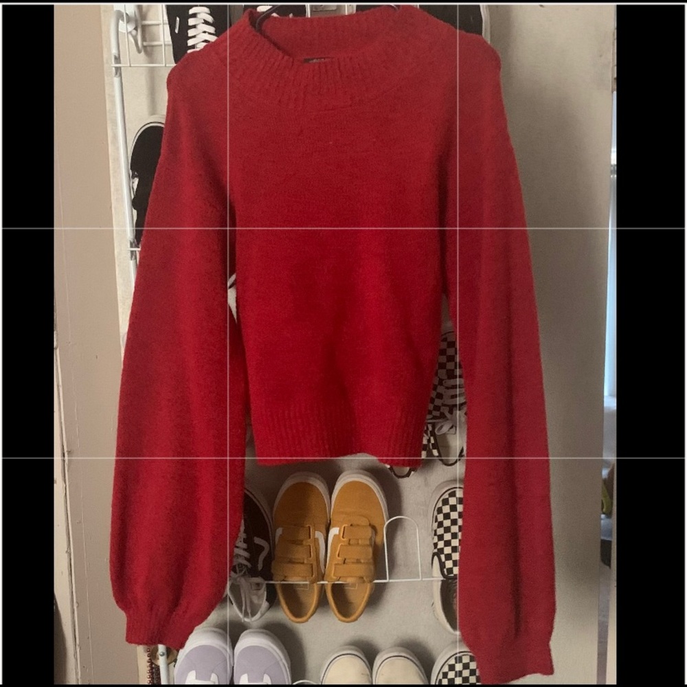bubble sleeve sweater